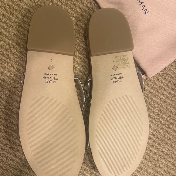 Stuart Weitzman Metallic Gold Sandals - Picture 3 of 4